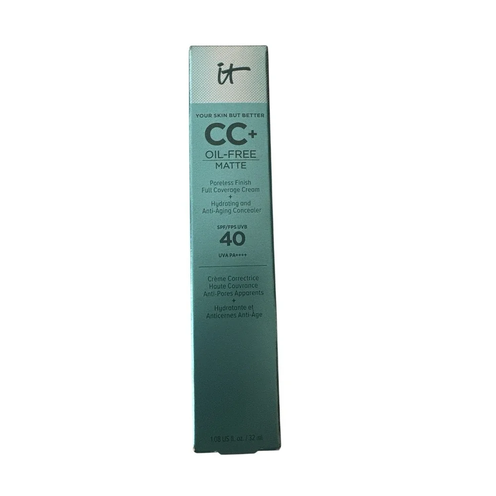 IT Cosmetics‎ FAIR CC+ Oil Free Matte Full Cover Cream SPF 40 1.08 oz New